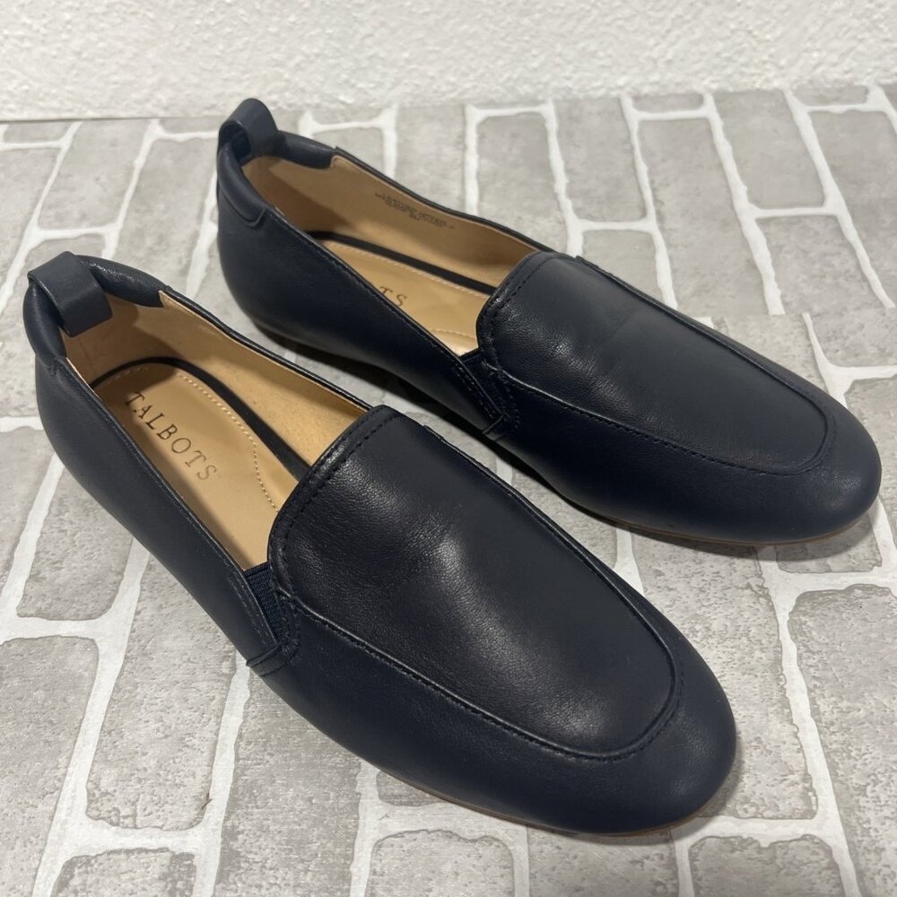 Talbots Ingigo Blue Jessie Gore Flat Loafer Size 6‎ M